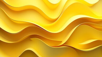 Fototapeta premium 3D render of a yellow abstract background wave, Abstract background 3d wave