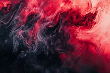 Fototapeta premium Dynamic Red and Black Abstract Swirls in Motion