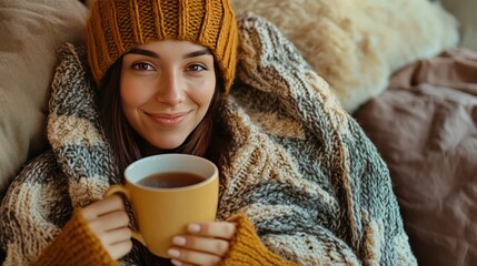 Cozy Winter Day with a Cup of Tea