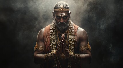 A Mystical Portrait of a Hindu Priest