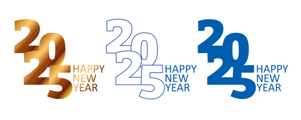 Happy New Year 2025 season Greeting template for banner, poster and designing