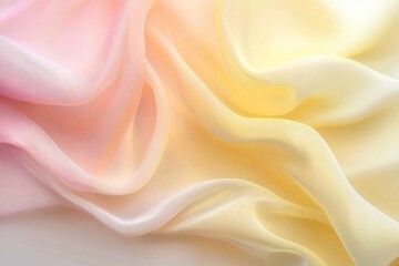 Obraz premium Soft Textured Fabric in Pastel Pink and Yellow Gradients