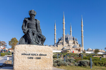 edirne/turkey. 7 november 2024. ottoman mosque architecture, selimiye mosque. architect sinan	
