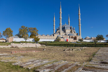 edirne/turkey. 7 november 2024. ottoman mosque architecture, selimiye mosque. architect sinan	
