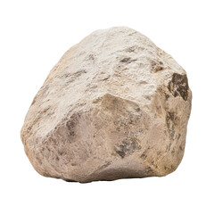 Obraz premium Natural Rock Isolated on White Background: A Rough, Textured Stone Ideal for Nature and Landscaping Projects