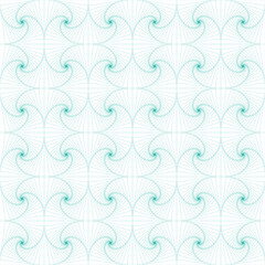 Wireframe seamless pattern vector illustration. Zentangle design background in turquoise color. 