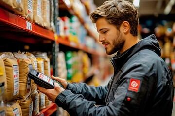 Warehouse inventory management with modern barcode scanning technology