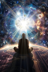 Illustration of Omnipotence: The Supreme Power Ruling Over The Universe