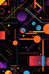 seamless pattern with geometric shapes