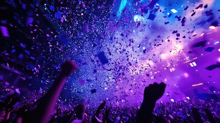 Confetti Rain at a Concert