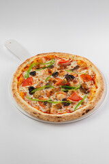 Fresh and juicy pizza with filling