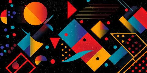 seamless pattern with geometric shapes