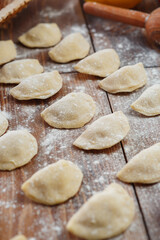 Fresh and juicy dumplings with filling