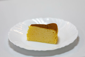 Traditional Japanese cheese cake, light cotton cake, cloud cake