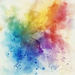 Obraz premium A vibrant explosion of watercolor hues blending together to create a stunning abstract artwork showcasing colors at play