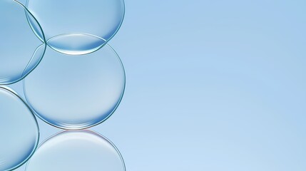 Digital technology blue glass abstract sphere poster background