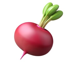 red radish isolated on white