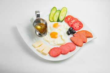 Delicious breakfast with interesting presentation