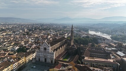 Obraz premium A sky-view European Adventure