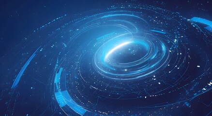 abstract blue spiral