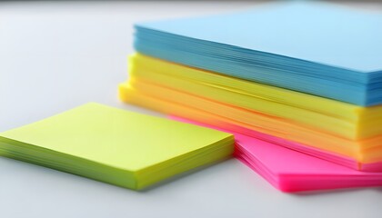 Stacked Colorful Sticky Notes