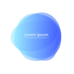 Abstract liquid shape modern banner template, Set liquid shape, Circle shape, Blue Circle shape