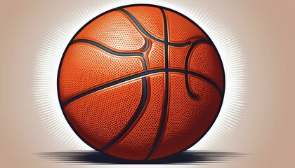 Obraz premium basketball ball illustration