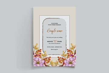 BRIDAL SHOWER FLORAL INVITATION TEMPLATE