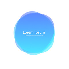 Abstract liquid shape modern banner template, Set liquid shape, Circle shape, Blue Circle shape