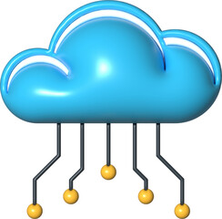 Stylized Cloud Computing Graphic