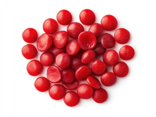 human red blood cells isolated on white background