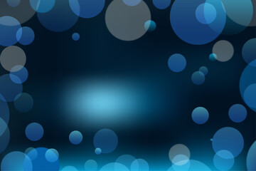 Abstract blue background with bokeh