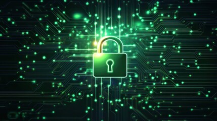 Fototapeta premium Cybersecurity and Data Protection