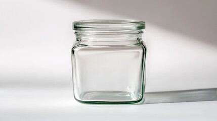 Square Glass Jar with Lid: A simple yet elegant square glass jar with a lid, perfect for storing various items, showcasing products, or adding a touch of minimalist design to your kitchen or bathroom.