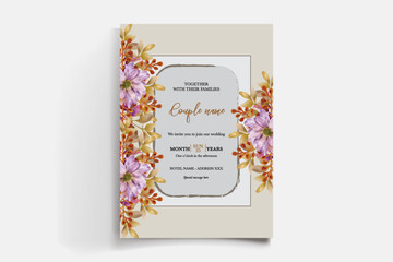 BRIDAL SHOWER FLORAL INVITATION TEMPLATE