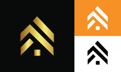 Abstract real estate agent logo icon vector design. Rent, sale of real estate vector logo, House cleaning, home security, real estate auction.