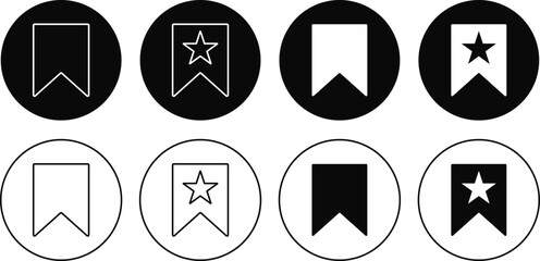 Set of Bookmark icon. collection bookmark signs. favorite, book, mark, favourite, saving icons. market special sale signs
