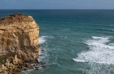 waves crashing on rocks, Great Ocean Road, Australia