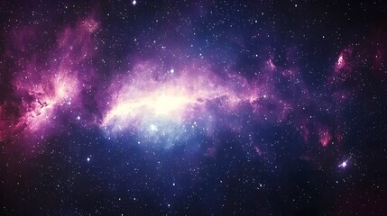 Fototapeta premium Nebula Voyage in Deep Blue and Purple
