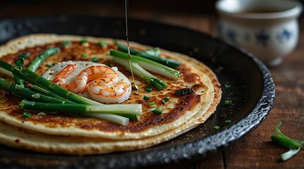 Homemade Korean Pajeon Scallion Pancakes