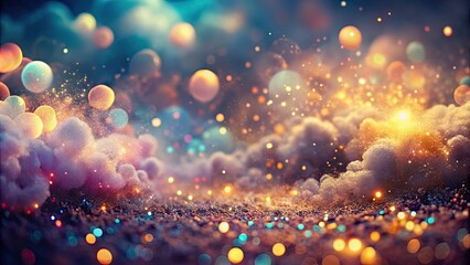 Smoky Soft Powder Colors with Bokeh Effect for Abstract Decorative Patterns and Textures in Artful Backgrounds for Creative Graphic Designs and Wall Decor