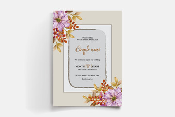 BRIDAL SHOWER FLORAL INVITATION TEMPLATE