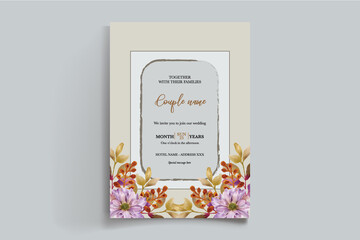 BRIDAL SHOWER FLORAL INVITATION TEMPLATE