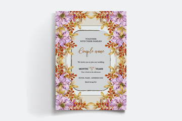 BRIDAL SHOWER FLORAL INVITATION TEMPLATE