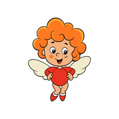 Cute Cupid Character for Valentine's Day, Cute and Playful Cartoon Cupid, Adorable Cupid Vector