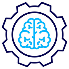 Machine Learning Outline Color icon