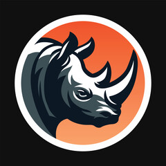 Rhino head logo design