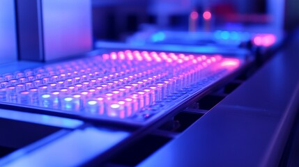 Fototapeta premium 96-well plate designed for PCR (polymerase chain reaction) procedures, commonly used in molecular biology