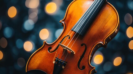 Violin Close-up with Bokeh Background