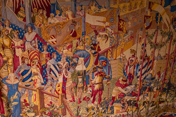 Hospices de Beaune, Burgundy, France, tapestry